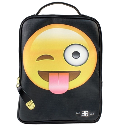 Σακίδια πλάτης με print Smiley face Μαύρο μαύρο
