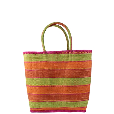 Τσάντες θαλάσσης σε small μέγεθος με multicolor ρίγες Πράσινο πράσινο