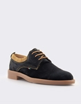 Εικόνα από Ανδρικά δερμάτινα loafers καστόρινα Μαύρο