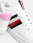 Εικόνα από Γυναικεία sneakers με ρίγες στο πλαϊνό μέρος Λευκό/Ροζ