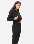 Εικόνα από Σετ casual crop ζακετάκι & παντελόνι cargo Μαύρο