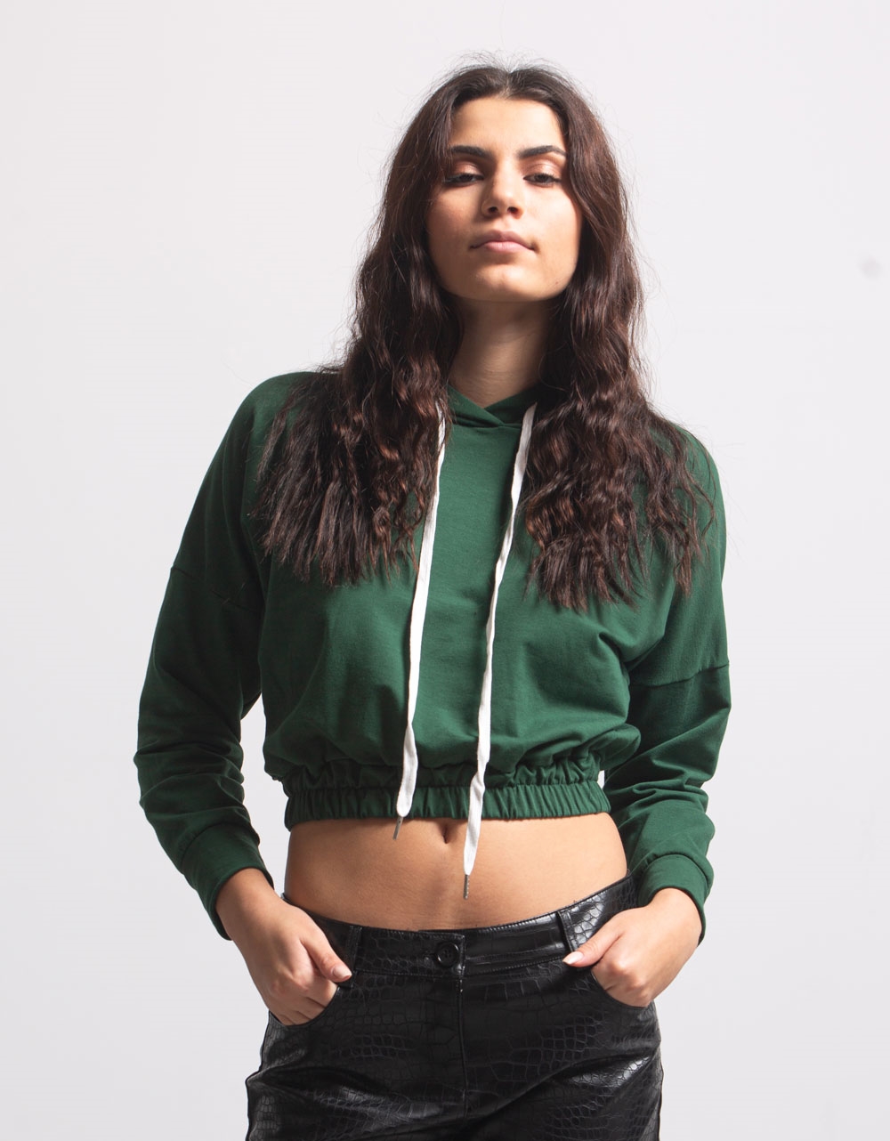 Εικόνα από Γυναικεία μπλούζα με λάστιχο Πράσινο