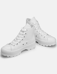 Εικόνα από Γυναικεία υφασμάτινα sneaker μποτάκια Λευκό