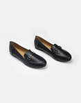 Εικόνα από Flat loafers σε απλή γραμμή Μαύρο