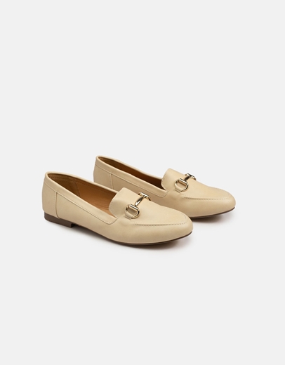 Εικόνα της Flat loafers σε απλή γραμμή Μπεζ
