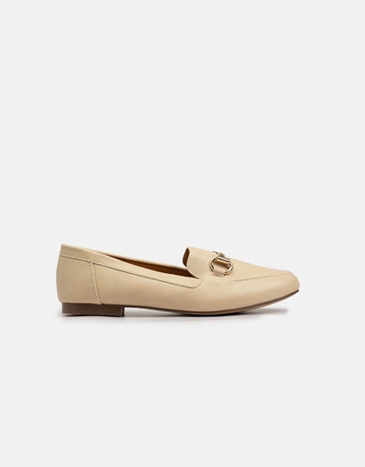 Εικόνα της Flat loafers σε απλή γραμμή Μπεζ