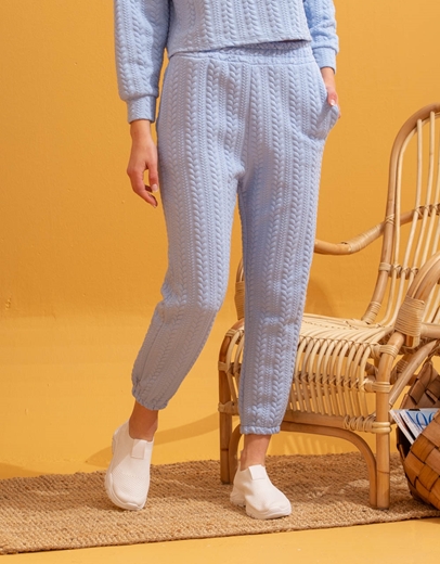 Εικόνα της Παντελόνι φόρμα με ανάγλυφο σχέδιο Σιέλ