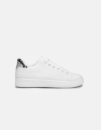 Εικόνα της Γυναικεία sneakers basic με διχρωμία Λευκό/Multi