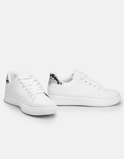 Εικόνα της Γυναικεία sneakers basic με διχρωμία Λευκό/Multi