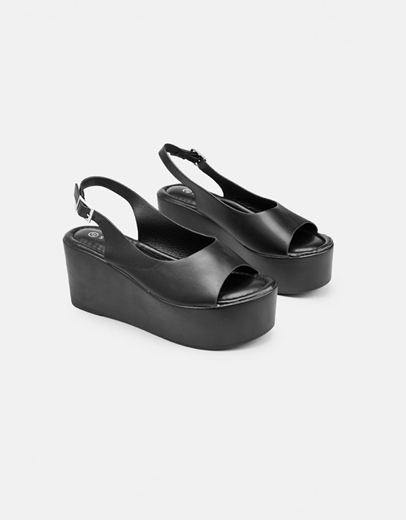 Εικόνα της Γυναικείες πλατφόρμες Peep Toe Μαύρο