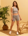 Εικόνα από Σετ activewear σόρτς & crop top Γκρι