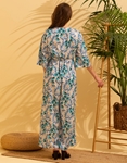 Εικόνα από Γυναικεία ολόσωμη φόρμα με κρουαζέ μπούστο Σιέλ