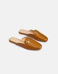 Εικόνα από Γυναικεία mules flat με μεταλλική αγκράφα Ταμπά