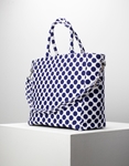 Εικόνα από Γυναικεία τσάντα χειρός σε πουά σχέδιο Μπλε/Λευκό