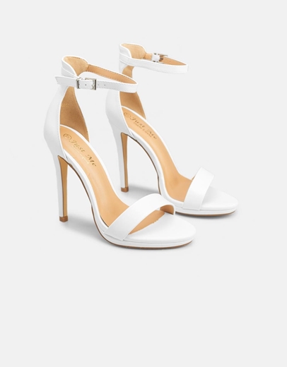 Εικόνα της Γυναικεία πέδιλα μονόχρωμα Λευκό