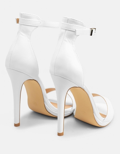 Εικόνα της Γυναικεία πέδιλα μονόχρωμα Λευκό