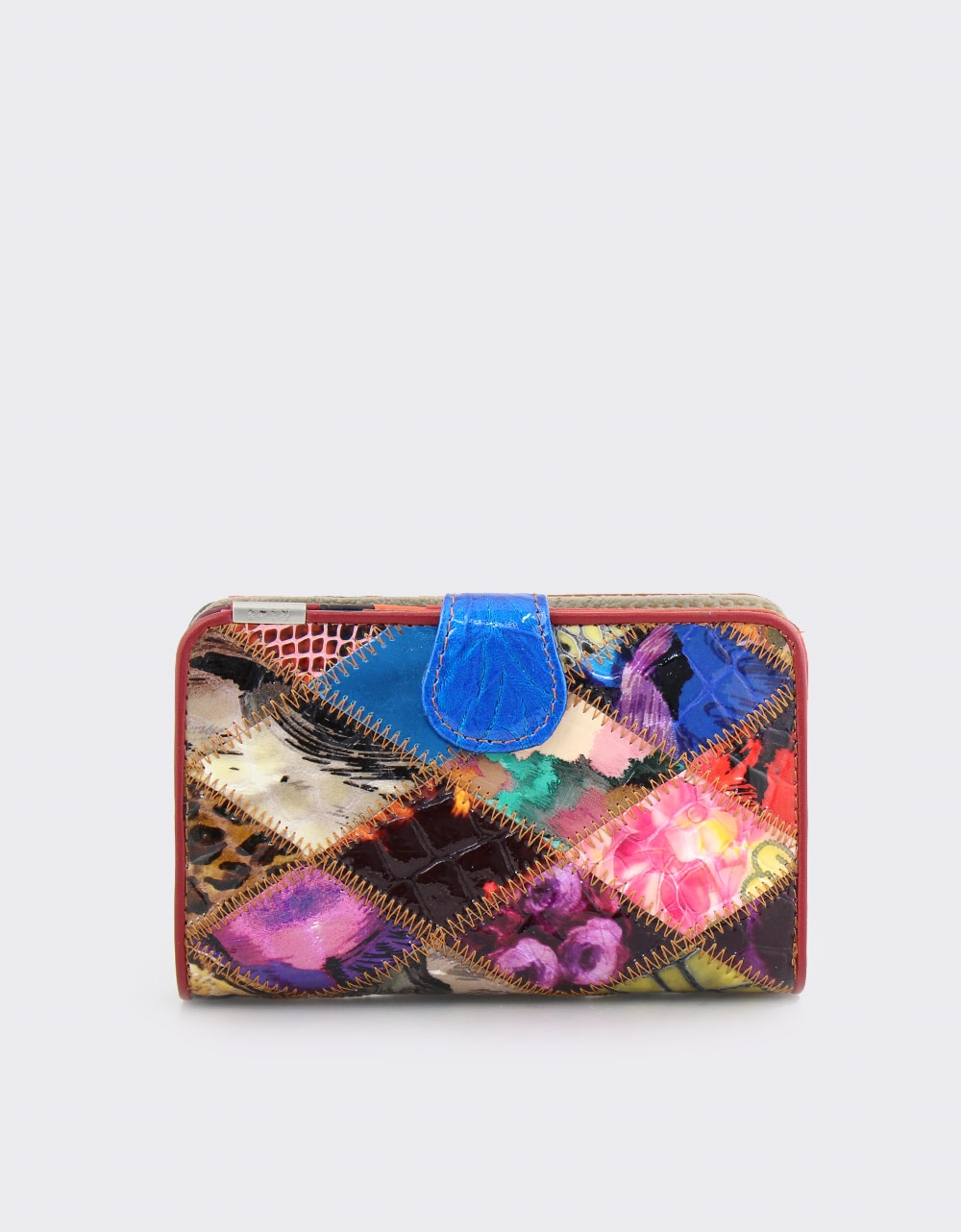 Εικόνα από Δερμάτινο πορτοφόλι με διακοσμητικές ραφές Multi