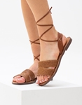 Εικόνα από Γυναικεία σανδάλια lace up Ταμπά