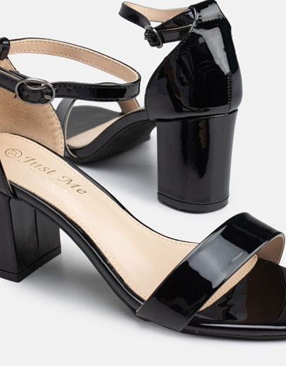 Εικόνα της Γυναικεία πέδιλα με μπαρέτα Μαύρο