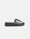 Εικόνα από Δερμάτινα σανδάλια flatforms με μοτίβο Γκρι