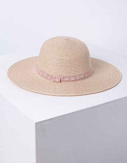 Εικόνα της Γυναικείο καπέλο ψάθινο Ροζ