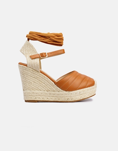 Εικόνα της Γυναικείες εσπαντρίγιες lace up με καπιτονέ σχέδιο Ταμπά