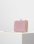 Εικόνα από Γυναικεία τσάντα clutch ψάθινη Ροζ