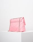 Εικόνα από Γυναικεία τσάντα ώμου & χιαστί μονόχρωμη με αλυσίδα Ροζ