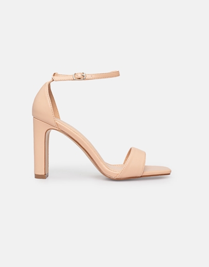 Εικόνα της Γυναικεία πέδιλα με μπαρέτα μονόχρωμα Nude