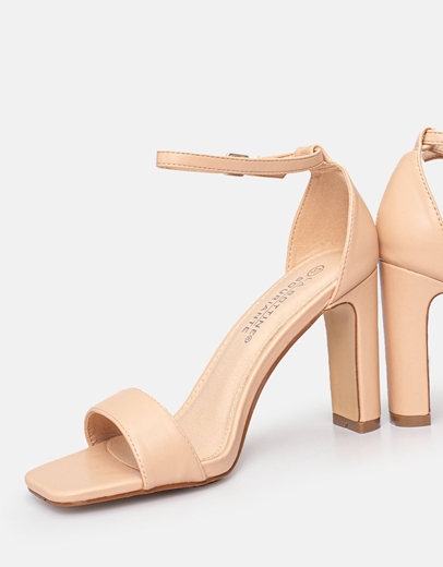 Εικόνα της Γυναικεία πέδιλα με μπαρέτα μονόχρωμα Nude