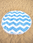 Εικόνα από Γυναικεία πετσέτα θαλάσσης με διχρωμία Λευκό/Μπλε