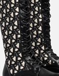 Εικόνα από Γυναικείες μπότες με κορδόνια Μαύρο