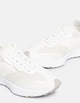 Εικόνα από Γυναικεία sneakers με συνδυασμούς υλικών Λευκό