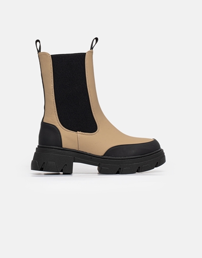 Εικόνα της Chelsea μποτάκια με chunky σόλα και διχρωμία Πούρο
