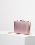 Εικόνα από Γυναικεία τσάντα clutch με αλυσίδα Ροζ