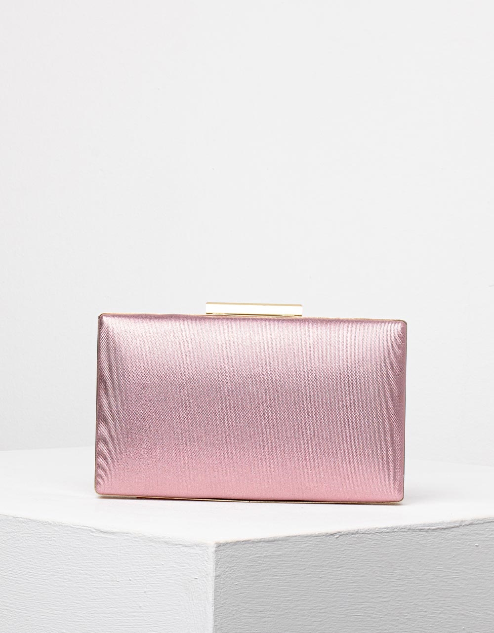 Εικόνα από Γυναικεία τσάντα clutch με αλυσίδα Ροζ