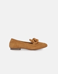 Εικόνα από Loafers suede με μεταλλικούς κρίκους Κάμελ