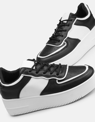 Εικόνα της Γυναικεία sneakers με διπλή σόλα Μαύρο