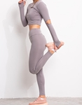 Εικόνα από Σετ κολάν με crop top cut out Γκρι