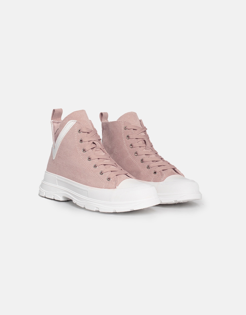 Εικόνα από Γυναικεία sneakers με διπλή ελαστική σόλα Ροζ