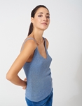 Εικόνα από Γυναικεία μπλούζα με ανοιχτή πλάτη Σιέλ