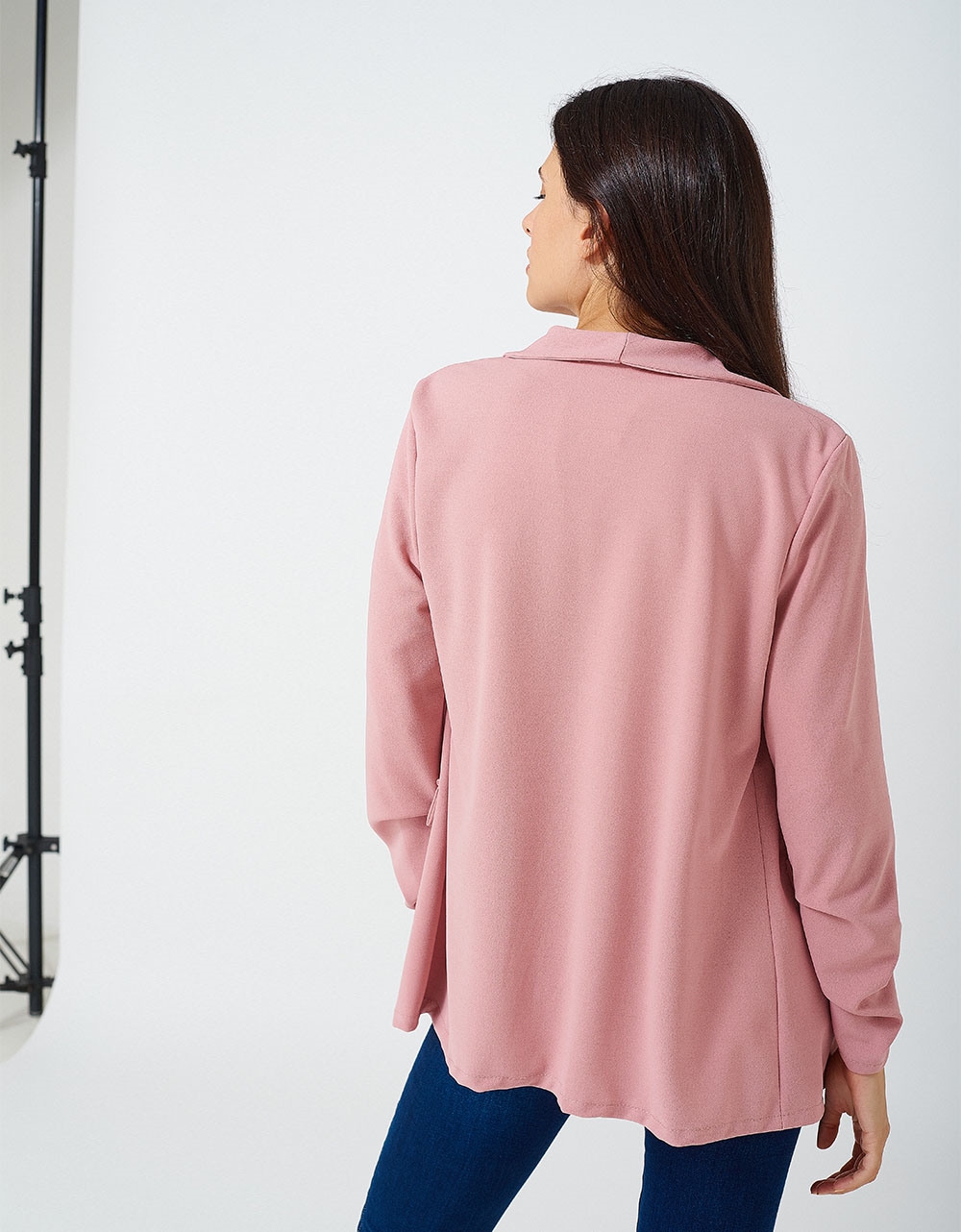 Εικόνα από Γυναικείο blazer με τσέπες Ροζ