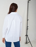 Εικόνα από Γυναικείo πουκάμισο basic με ανοίγματα Λευκό