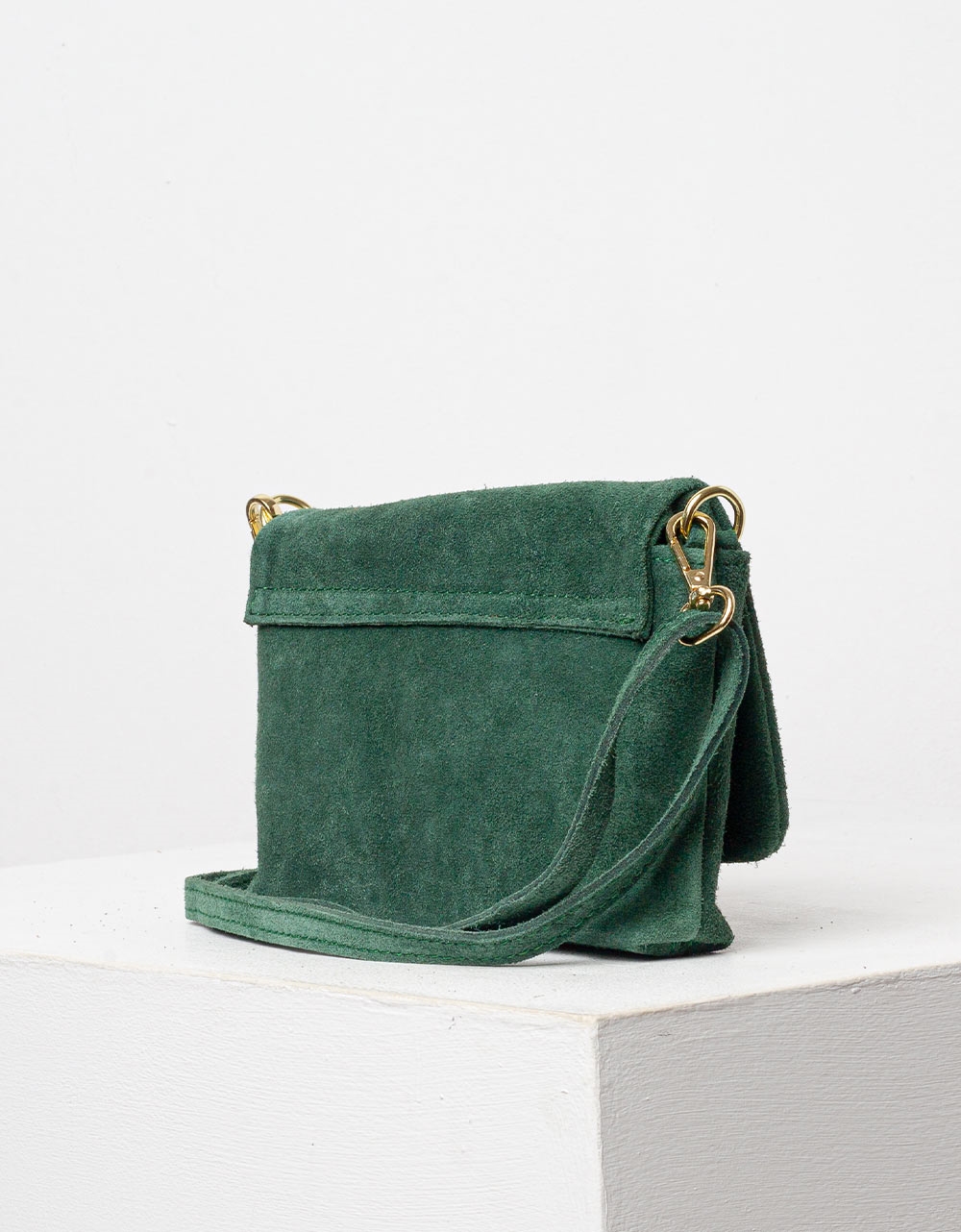 Εικόνα από Γυναικεία τσάντα χιαστί από γνήσιο δέρμα Πράσινο