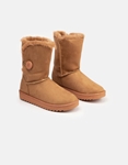 Εικόνα από Flat μποτάκια suede με διακοσμητικό κουμπί Ταμπά