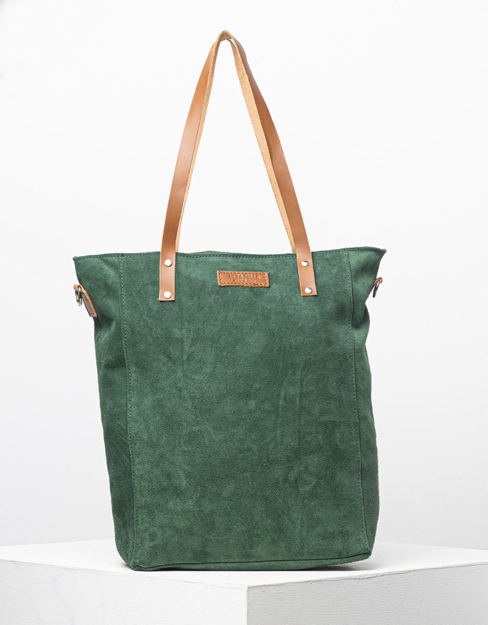 Εικόνα από Γυναικεία τσάντα από γνήσιο δέρμα Πράσινο