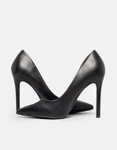 Εικόνα της Γυναικείες γόβες με λεπτό τακούνι Μαύρο