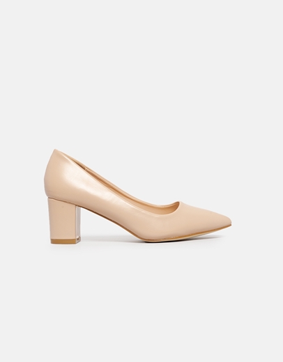 Εικόνα της Γυναικείες γόβες με χαμηλό τακούνι Nude