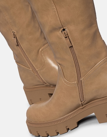 Εικόνα της Μονόχρωμες μπότες με φερμουάρ Πούρο