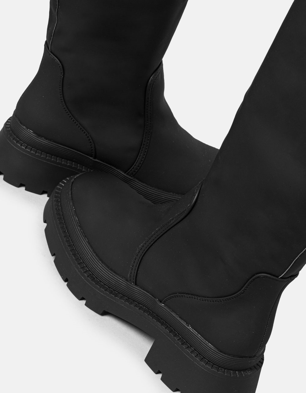 Εικόνα από Γυναικείες μπότες γαλότσες σε απλή γραμμή Μαύρο